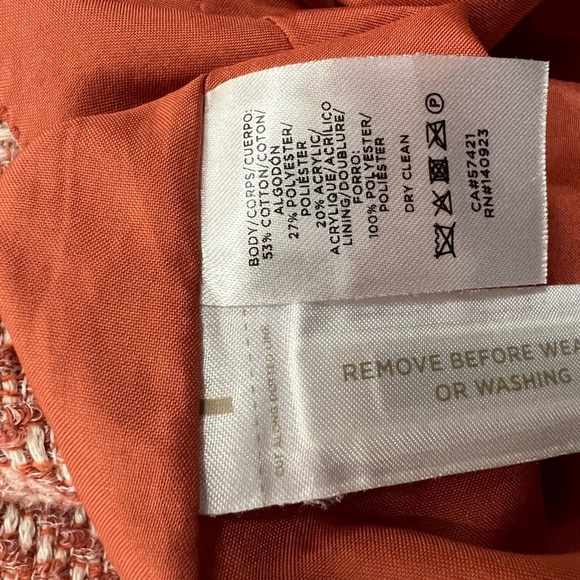 LOFT Coral Chevron Pencil Skirt - Picture 5 of 12